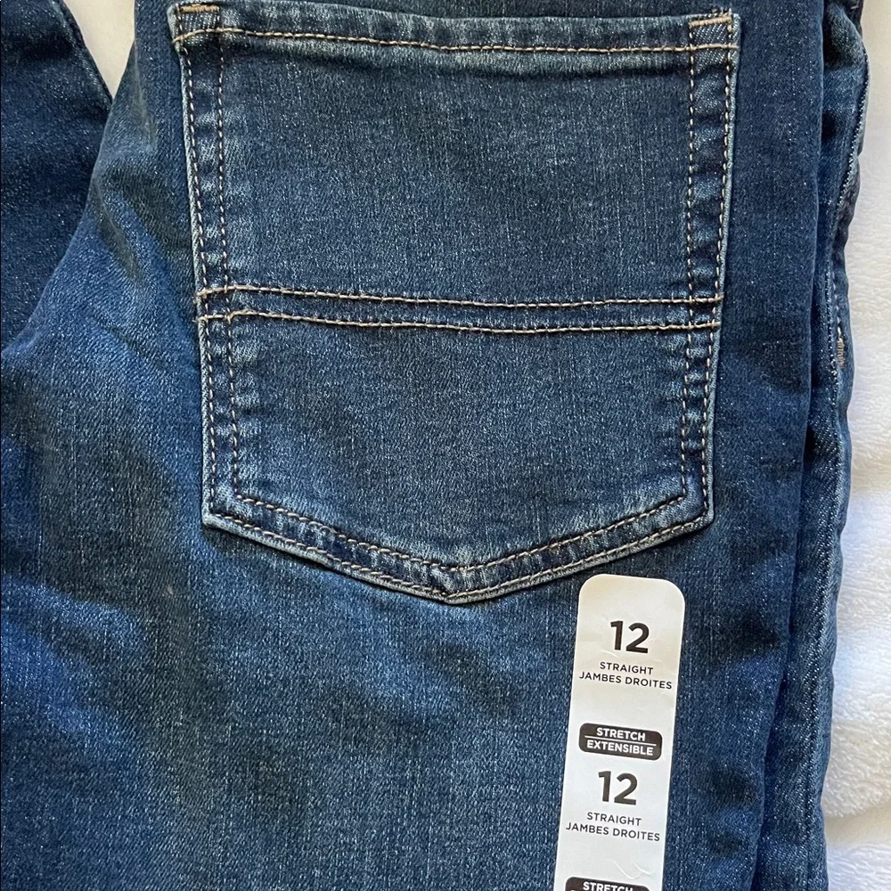 Dark Wash Straight Stretch Boys Denim